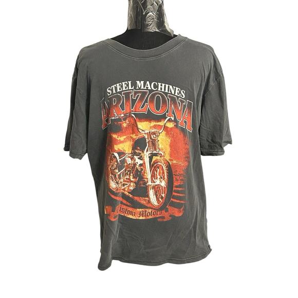 Steel Machine’s Arizona Custom Motors Mens Small Short Sleeve T Shirt Motorcycle - Picture 1 of 7